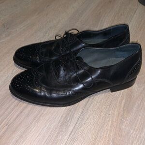 Vintage Jarman Leather Wingtip Oxford Dress Shoes Men’s black